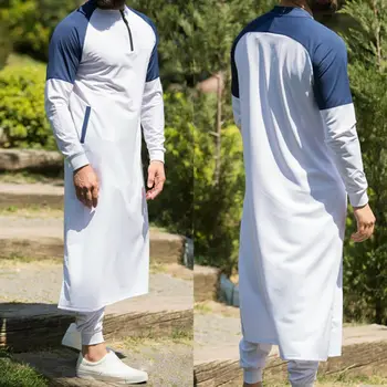Vyrai Dubajus Drabužius Musulmonų Thobe Abaja Skraiste Dishdasha Islamo Kaftan Maxi Suknelė