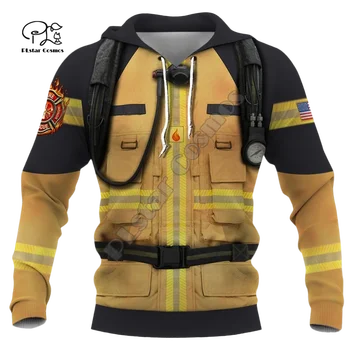 Vyrų, moterų Ugniagesiai JAV Vėliava Spausdinti 3d hoodies gaisrininkai Megztiniai striukė su užtrauktuku Unisex ilgomis rankovėmis Megztinis kailis tracksuit