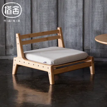 ZEN ' S BAMBUKO Meditacija Kėdė Japonų Stiliaus Kėdė Su Pagalve Surinkti Grindų Sėdynių Atlošo Gyvenimo Kambario Baldai