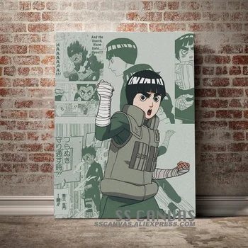Rock Lee Naruto Anime Estetikos Drobės Tapybos Dekoro Sienos Menas Nuotraukas Miegamasis Tyrimas Namo Kambarį Apdaila Spaudinių Plakatas