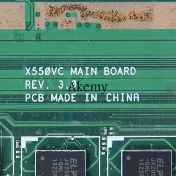 Naujas X550VC Nešiojamojo kompiuterio motininė plokštė, Skirta Asus X550VC R510V X550V X550 Bandymo originalus mainboard 4G RAM GT720M-2G