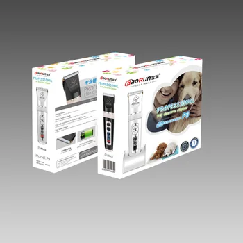 BaoRun Professional Dog trimmer kambariniais Gyvūnėliais LCD Ekranas Šuo Clipper plaukų pjoviklis mašina Įkraunama