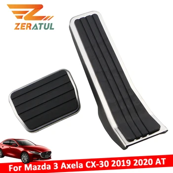Zeratul Auto už Mazda 3 Axela CX-30 2019 2020 Dujų Stabdžio Pedalo ir Dangtis atsarginių Dalių Nerūdijančio Plieno Automobilio Pedalai Mygtukai