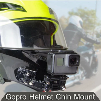 19 Vnt Anti Slip Sagtis Kameros Laikiklis Nustatyti Kelionės Bazės Jojimo Motociklo Šalmas Smakro Mount Patvarus Laikiklio Varžtai GoPro Hero6