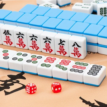 Namų Ūkio #38 Dydis Melamino Mahjong Su Staltiesė Kauliukai Rankiniu Būdu Mahjong Nustatyti Majiang Korteles