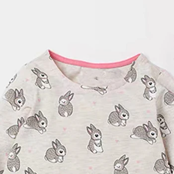 Mažai specialistė Baby Girl Boutique Drabužių Gyvūnų triušis vaikiški Drabužiai Marškinėliai+Kelnės 2020 M. Rudenį Bamblys Drabužiai, Kostiumai