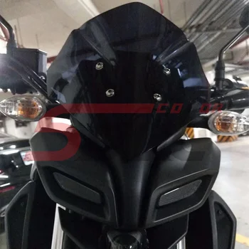 Motociklų Sporto priekinio Stiklo, Priekinio stiklo Antveidis Viser Tinka MT15 MT-15 2018 2019 2020 18-19-20 Dvigubas Burbulas