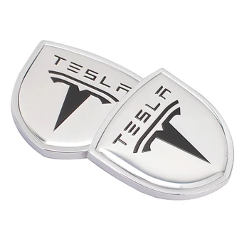 2vnt Lydinio Emblema Lango Pusėje, Automobilių Lipdukai, Auto Apdaila Tesla Roadster Cybertuck Modelis 3 S X Y Automobilių Optikos Reikmenys
