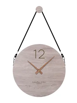 Apvaliosios Medienos Sieninis Laikrodis Nordic Dizainas Kabinti Minimalistinio Laikrodis Sienos Šiuolaikinės Laisvas Smūgis Zegary Scienne Namų ūkio Produktai EF50WC