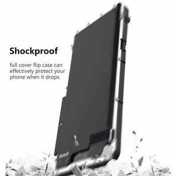 Luxur Armor King Nerūdijančio Plieno Metalo Flip Case For Samsung Galaxy Note 10 Plus atsparus smūgiams gaubtas, Skirtas 