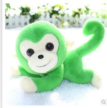 įdaryti gyvūnų 25cm žalia mielas beždžionės pliušinis žaislas, lėlė puiki dovana w454