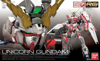Bandai Gundam 16741 RG 1/144 RX-0 VIENARAGIS Gundam Mobile Suit Surinkti Modelį Rinkiniai figūrėlių, Plastikiniai Modelis žaislai