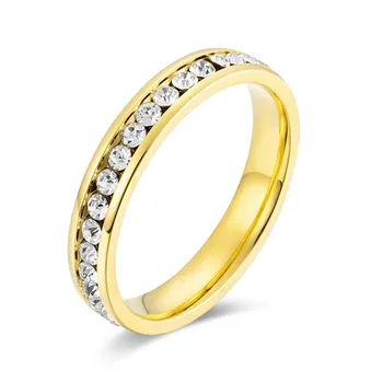 Moteriški žiedai vyrams, aukso, nerūdijančio plieno, crysta juoda žiedai mados vestuvinį žiedą, dovanos moteriai, priedai didmeninė papuošalai