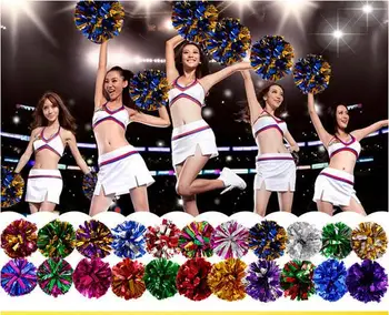 Karšto 2vnt/daug sporto Cheerleaders PomPoms Cheerleader Prekių Netikrą Gėlės Žaidimų, Šokių vakarėlio Naudoti Pompoms Konkurencijos Gėlių