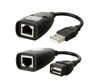2 Vnt/Daug NAUJOS USB Cat5/Cat5e/6 Rj45 LAN Išplėtimo Adapterio Kabelis