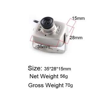 208C Mini Kamera 120 Laipsnių Plataus Kampo Objektyvas 600TVL Mini Mikro Kamera FPV PAL/NTSC Naktinio Matymo Stebėsenos Mini Infraraudonųjų spindulių Kamera