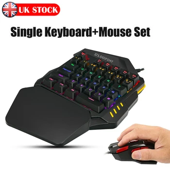 Samtian nešiojamų pelės ir klaviatūros rinkinys, laidinis mini foninio apšvietimo klaviatūra, pelės rinkinys žaidimų klaviatūra, pelė, KOMPIUTERIO, nešiojamojo kompiuterio, žaisti žaidimas