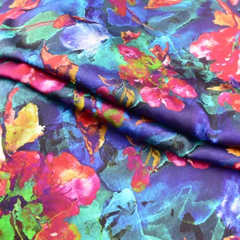 Riaušių spalva skaitmeninės tapybos ištempti šilko audinio satino suknelė telas por metro heidi bazin riche getzner tissu tissus as metrų
