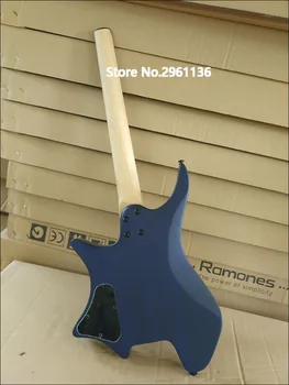 2019 Aukštos kokybės Begalvis Elektrinė gitara,juoda Elektrinė gitara,Klevų finger board,Black Apkaustai,nemokamas pristatymas