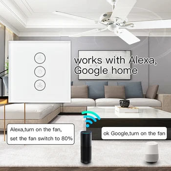 WiFi Smart Ventiliatorius Perjungti PROGRAMĄ Nuotolinio Laikmačio ir Greičio Kontrolė Suderinama su Alexa 