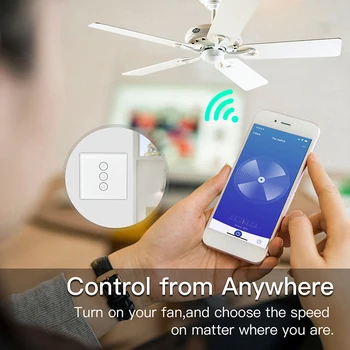 WiFi Smart Ventiliatorius Perjungti PROGRAMĄ Nuotolinio Laikmačio ir Greičio Kontrolė Suderinama su Alexa 