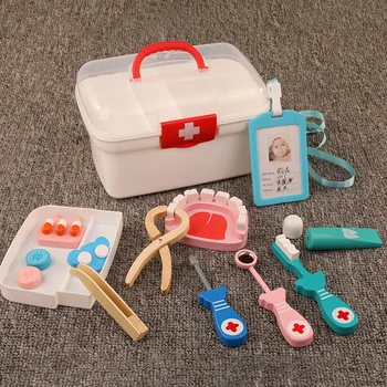 Mediniai Žaislai, Juokingi Vaikai Vaikams Žaisti Realiame Gyvenime Cosplay Gydytojas Odontologas, žaislų, Medicinos BoxPretend Gydytojas Žaisti žaislai, kūdikių gif