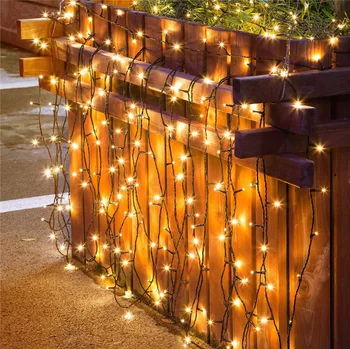 Thrisdar Kalėdinė Dekoracija Mini Žibintai 20/30/50/100M LED Žalios Vielos Pasakų Žvaigždėtą Styginių Šviesos 8 Apšvietimo Režimai Kalėdos Kiemo