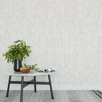 Šiuolaikinės subtilus eglute tapetai, šviesiai pilkos spalvos, Skandinavijos dizainas, Nuimamas tapetai