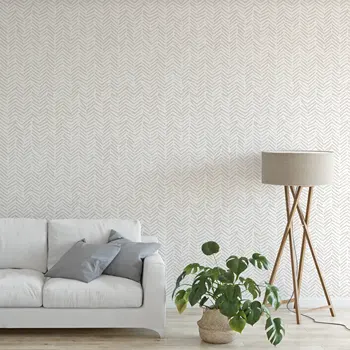 Šiuolaikinės subtilus eglute tapetai, šviesiai pilkos spalvos, Skandinavijos dizainas, Nuimamas tapetai