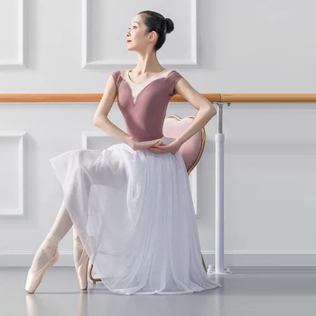 80CM Ilgio Profesionalių Baleto Kamuolys Sijonas Baltas Juodas Akių Nėrinių Suaugusiųjų Moterų Ballerina Šokių Elastinga Aukštos Juosmens Tiulio Sijonai