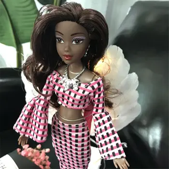 10 vnt Žaislas Afrikos lėlės Amerikos Lėlės Priedai Kūno Sąnariai Gali Pakeisti Galva, Koja Perkelti Afrikos Black Girl Dovana Apsimesti, Žaislų Kūdikių