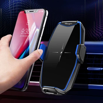 15W IQ Wireless Greito Įkrovimo Automobilių Mobiliojo Telefono Laikiklis Iphone 12 Pro Xs Xr Automobilių Greitai Įkroviklio Huawei 30 