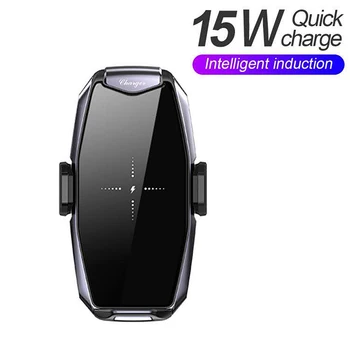 15W IQ Wireless Greito Įkrovimo Automobilių Mobiliojo Telefono Laikiklis Iphone 12 Pro Xs Xr Automobilių Greitai Įkroviklio Huawei 30 