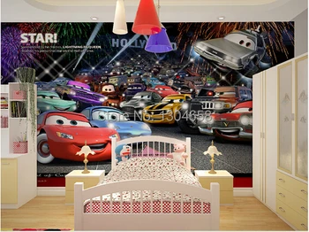 Nemokamas pristatymas custom vaikų kambario tapetai TV nustatymas sienos miegamajame neaustinių ekrano užsklanda automobiliai