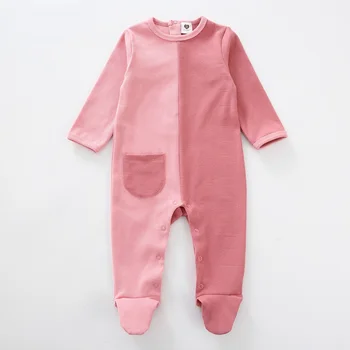 Kūdikių romper pižamos vaikams, drabužiai ilgomis rankovėmis vaikų drabužių briaunoti baby kombinezonas kūdikiui berniukas mergaičių drabužius footies romper