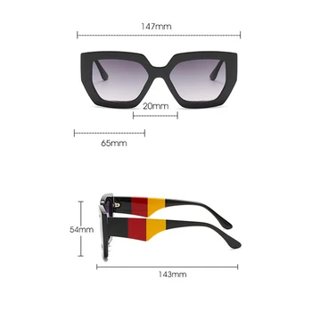 Prekės Aikštė Akiniai nuo saulės Moterims, Negabaritinių Derliaus Saulės akiniai Moterų Mados 2020 Prabanga Didelis Rėmo spalvos Akinius UV400 Akiniai