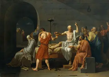 Jacques Louis David: Mirties Socrates tapybos drobė art Prints Sienos Meno Kambarį Miegamojo Puošimas
