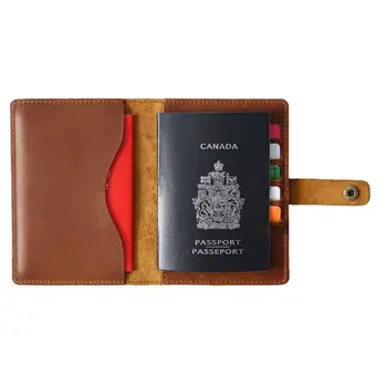 SIKU vyrų odos paso atveju, rankų darbo kortelės turėtojas garsaus prekės ženklo paso viršelis