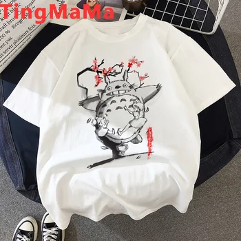 Totoro Studio Ghibli marškinėliai femme tumblr grunge streetwear spausdinti 2020 marškinėliai viršuje tees pora drabužiai plius dydis