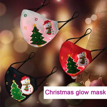 7 Spalvų Juosta, LED Šviesos Optinio Pluošto Audinio Cool Kaukė Asmenybės Mokamas Dulkėms Kalėdų Švyti Šalies KTV Rekvizitai