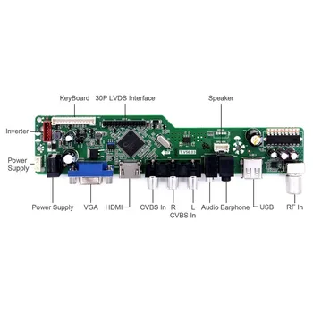 Valdiklio plokštės Rinkinys B170PW01 V0 V. 0 / B170PW01 V1 V. 1 TV+HDMI+VGA+AV+USB LCD LED ekrano Vairuotojo Lenta