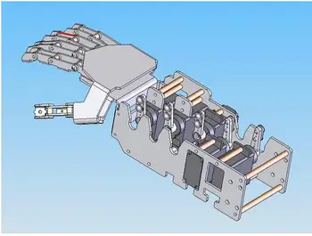 5DOF Robotas ranka/penki pirštai/Metalo Manipuliatoriaus rankos/Mini bionic ranką/gripper/robotas/automobilių reikmenys/ 