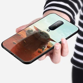 Kūdikių yoda mielas juokingas meme Už OnePlus 6 6T 7 7T Pro Minkšto silikono grūdintas stiklas telefono padengti shell