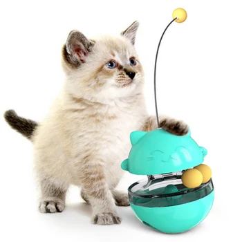 Katė Žaislas Interaktyvus Ištekėjimo Maisto Kamuolys Masažuoklis Su Cat Stick Pet Kitten Maisto Skirstymo Žaislai Pet Mokymo Žaislas Katė Prekes