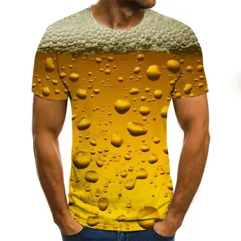 Alaus 3D atspausdintas t-shirts yra raidės laiko ir vyrams, ir moterims įdomi naujovė, t-marškinėliai trumpomis rankovėmis viršūnes unisex drabužiai