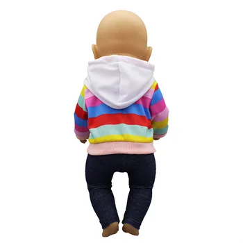 Naujas Rainbow Kostiumas Lėlės Drabužiai Tinka 17 colių 43cm Lėlės Drabužiai Gimęs Kūdikis Kostiumas Kūdikio Gimtadienio Šventė Dovana