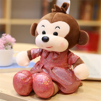 Naujas Atvykti 32cm Mielas Kawaii Beždžionė Lėlės Pliušinis Žaislas Minkšta Pagalvėlė Beždžionė Juokinga iškamša-Geriausia Dovana Vaikui Berniukas Draugei