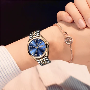 2019 LIGE Naujas Rose Gold Moterų Watch Verslo Kvarco Žiūrėti Ponios Viršų Prabangos Prekės ženklo Moterų Riešo Žiūrėti Mergina Laikrodis Relogio Feminino