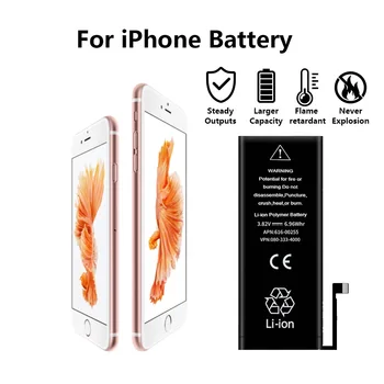 Naujas+ Ličio Baterija Apple iPhone 6S 6 Plius 5S SE Didelės Talpos Kokybės Built-in jonų Bateriją, skirta iphone 6s su Įrankiais