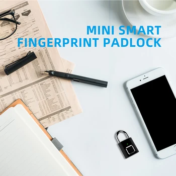 Mini Smart Biometrinių Thumbprint Durų Spynos Įkrovimo Durų Užraktas, pirštų Atspaudų Smart Spynos, USB Keyless Greitai Atrakinti